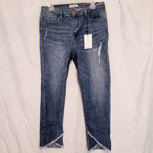NWT Luna Nora Capri Jeans Size 12 Distressed